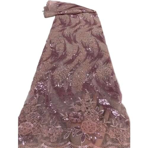 Bride Dinner Party French Mesh Lace Fabric 2021 African Tulle Lace Fabric Manual Sequins Net Lace Material Nigeria Lace Fabric