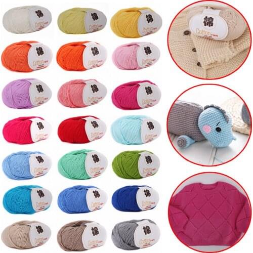 50g/Ball Soft Hand Knitting Yarn Kids Sweater Hat Crochet Yarn DIY Craft Thread