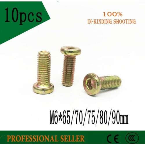 Free Shipping M6*65/70/75/80/90mm Semicircle head Galvanized flat head countersunk head Hex Socket Head Cap Screw