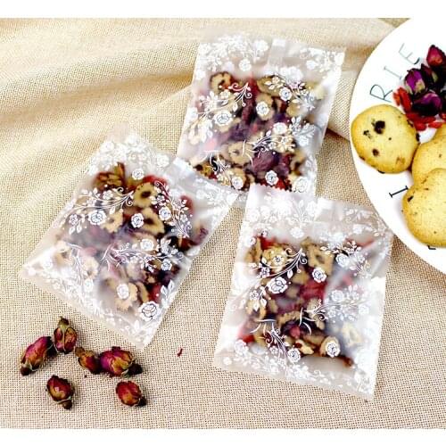 Free Shipping Half Transparent Scrub Flat Bakery Package bag Cake bread Biscuit Food Pouch Mechanical Seal 200pcs/lot 4 size