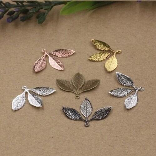31*23mm beads for Jewelry DIY bracelet necklace earring Brooches Pendants Rings Scrapbook rivet hair Accessories three leaf