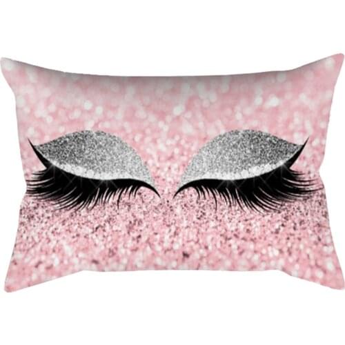 30x50cm Fashion Eye Lash Pillowcover Rectangular Pillow Throw Cushion Cover Home Decoration Sofa Decor