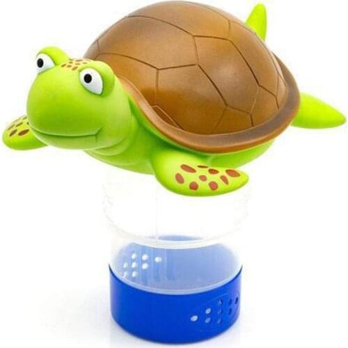 Swimming Pool Chlorine Float Dispenser Green Cartoon Plastic Turtle & Yellow Duck Dose Release Diffuser For Hot Tub/spa Cleaning