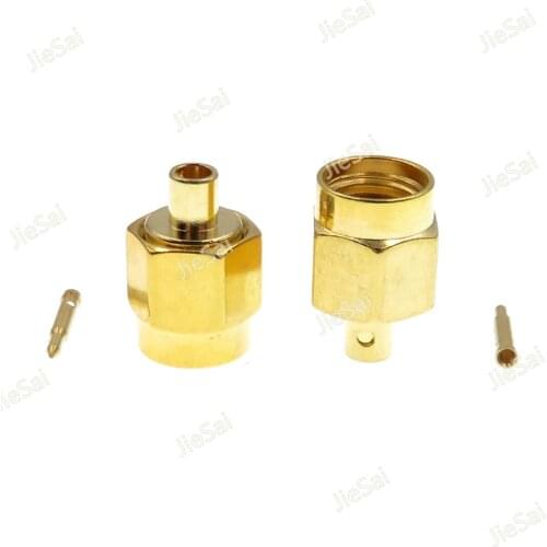 5 pcs SMA Male Plug Jack RF Coaxial Connector for RG405 086 Cable RF Adapters High Quanlity