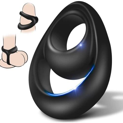 Newest Penis Ring Elastic Foreskin Cock Rings Delay Ejaculation Male Masturbator Erection Scrotal Binding Sex Adult Toys for Man