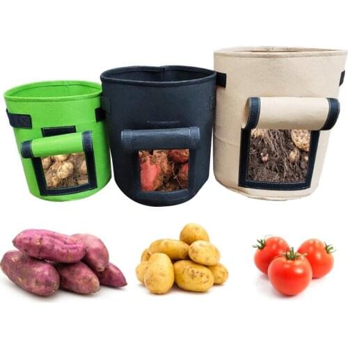 Plant grow bag garden seedling flower pot greenhouse vegetable planting vertical growth bag potato pot