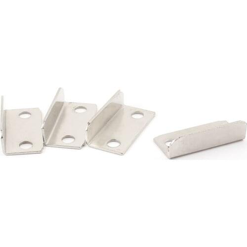 Home Office Silver Tone Metal Right Angle Drawer Lock Strike Plate