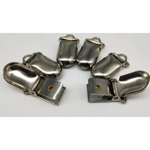 10mm Metal Silver garment clips with Plastic teeth Use size attache sucette speenkoord hout sewing clips 100 pcs/lot