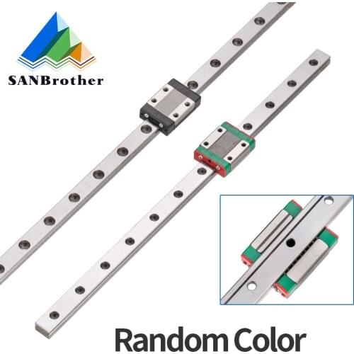MGN MGN12 MGN15 MGN7 MGN9 300 350 400 450 500 600 800mm miniature linear rail slide 1pc MGN12 linear guide+1pc MGN12H carriage