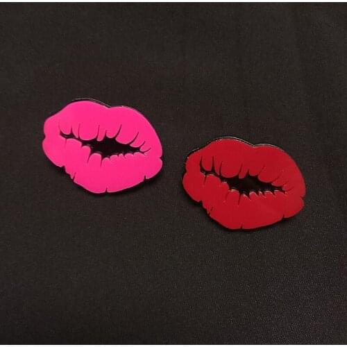 Fashion Pink Mouth Lips Stud Earrings For Women Girls Punk Hip-Hop Red Lips Earrings Oorbellen Brincos Nightclub Jewelry Gifts