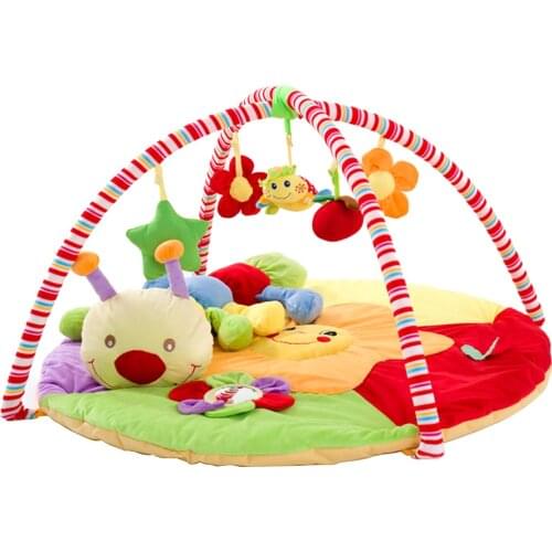 Soft Baby Fitness Rack Baby Game Blanket Game Mat Crawling Mat Crawling Blanket Puzzle Toy With Caterpillar Doll Activity Mat