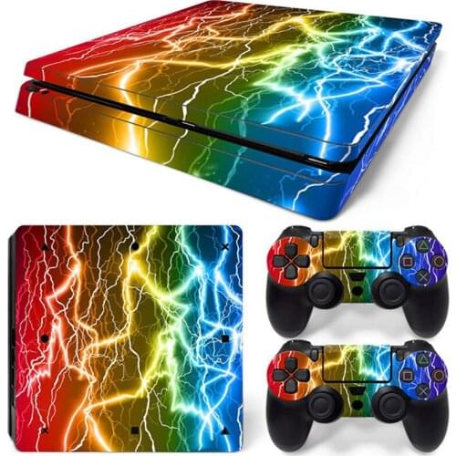 For PS4 Slim Skin Sticker For PlayStation 4 Console and Controllers For PS4 Slim Gamepad Controller Sticker Decal