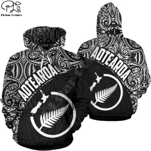 NewFashion New Zealand Maori Tribe Aotearoa Country Flag Retro Tattoo Tracksuit Men/Women Pullover Streetwear 3DPrint hoodies 21