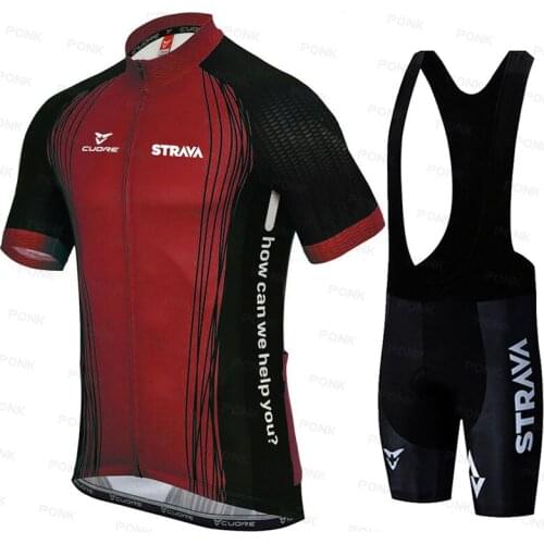 STRAVA Cycling Jersey Set 2021 Spring Pro Bicycle Team Long Sleeve Bicycle Clothes Premium MTB Mountain Bike Bib Sportswear Suit