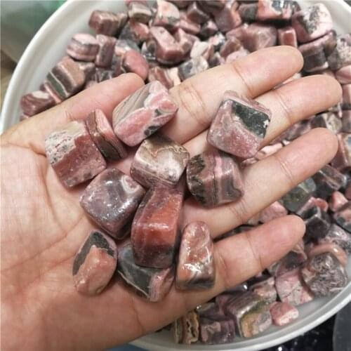 1lb Wholesale natural big size Rhodochrosite square crystal tumbled stone for home decoration