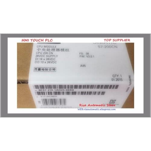 Original S7-200CN 6ES7214-1AD23-0XB8 CPU224 Compact Unit DC Power Supply 14 DI DC/10 DO DC 6ES72141AD230XB8