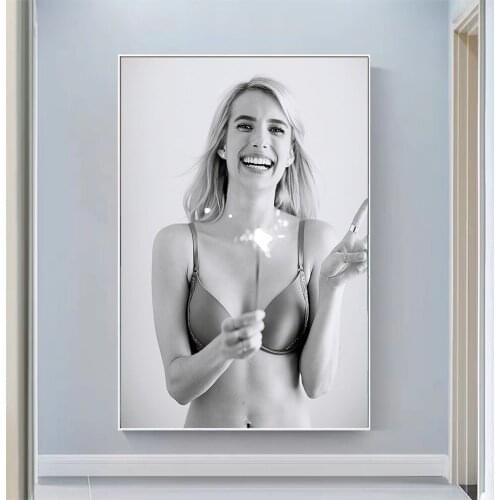 Silk Cloth Wall Poster Emma Roberts Art Home Decoration Gift