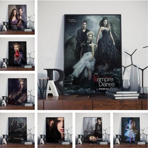Classic Movies Art Mural The Vampire Diaries Poster Canvas Painting Bedroom Living Room Bar Home Wall Decoration Picture Cuadros