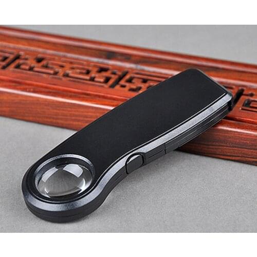 40X 22mm Portable Antique Jewelry Appraisal Handheld Illuminated Magnifier LED Electronic Circuit Boards Repair Watches Loupe