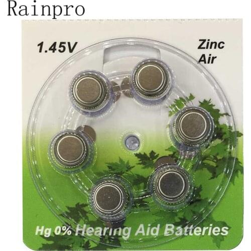 Rainpro 12PCS/LOT( 2 cardboard) A312 312 PR41 Zinc Air 1.45V for Hearing Aid coin cell Batteries