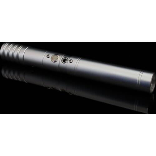 98cm Length Metal Handle Lightsaber RGB 7 Color Changing Diameter 25.4mm Blade Support Heav Dueling Black Silver Color Handle