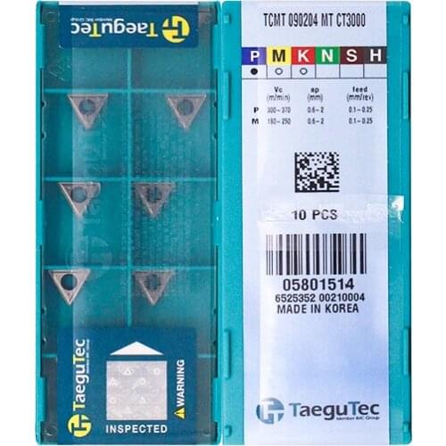 TCMT090204-MT CT3000 100% Original TAEGUTEC carbide insert with the best quality 10pcs/lot free shipping