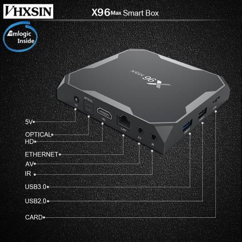 VHXSIN X96 MAX Android 8.1 Amlogic S905X2 X96MAX 4GB32GB TV BOX 2.4G 5GHz Wifi 1000M