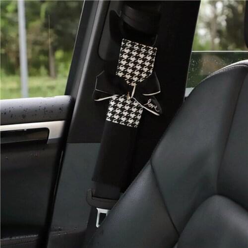 Universal Car Safety Seat Belt Cover Breathable Bowknot Shoulder Pad Seatbelts Protective Cover For Car Styling Accessories