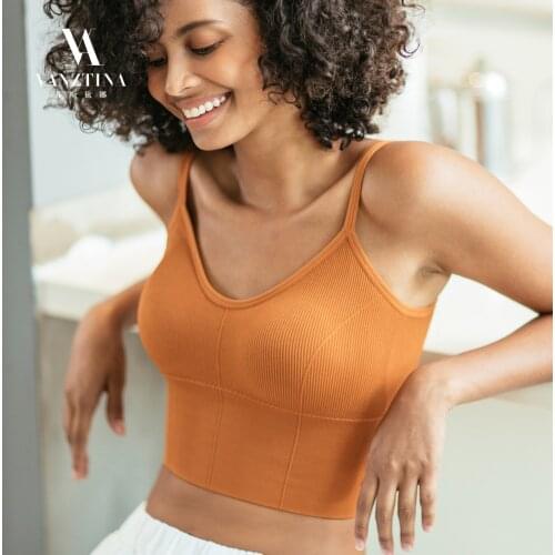 VANZTINA U-shaped Back Bra Tube Top Women Crop Top Daisy Pattern Sexy Lingerie Bra Sports Fashion Street Top