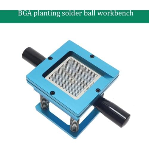 Blue handle planting tin ball workbench GBA planting tin table 90X90 million steel mesh tin ball planting set