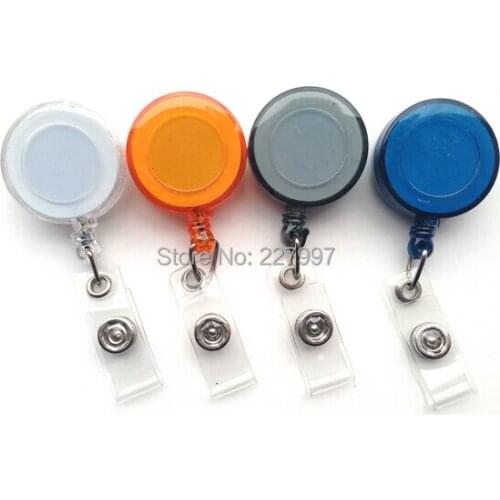 Retractable Lanyard ID Card Badge Holder Reels with Clip Keep ID/ Key 1000pcs