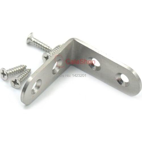 10 Pcs / Lot 45mmx45mmx20mm Hinge Corners Fixed L-Shape vertical Angle Bracket Furnitures Fitting Corner Connector