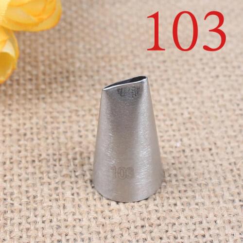 103# Rose Petals Decorating Nozzle inside and outside Seamless 304 Stainless Steel Baking DIY Tool Small Number