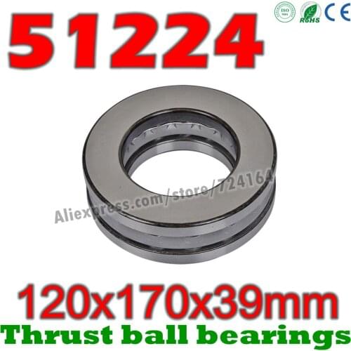 120x170x39 mm Thrust Ball Bearings 51224 Axial 51224M 8224 8224H Plane 120*170*39 High quality Steel or brass cage Wholesale