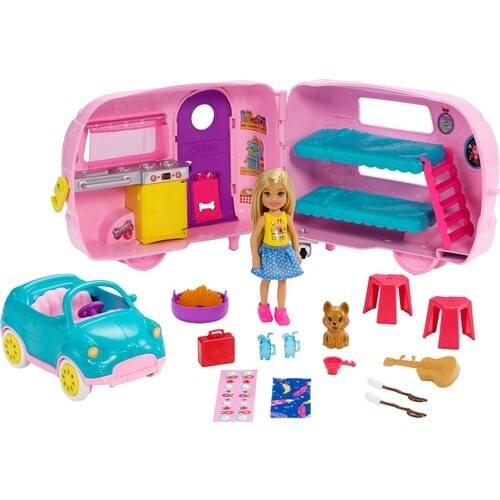 2021 special series barbie and toy caravan travel set trolley caravan toy baby set for kids and for collection