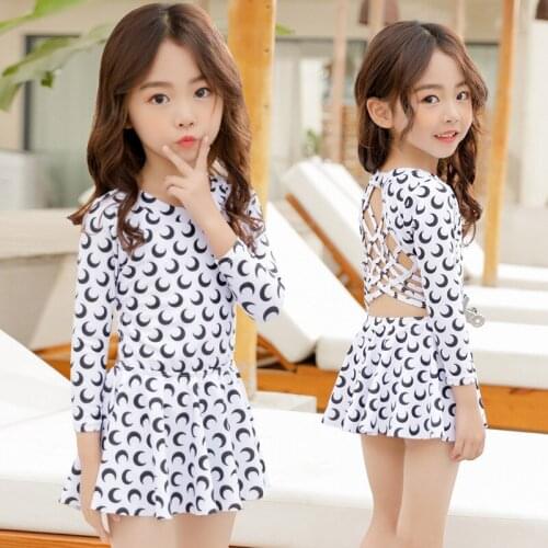 2021 Sport Girl Swimsuits Kids Swimming Clothes Backless Children Swimwear Outdoor Beach Toddler Summer Clothing