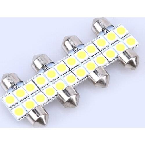 31mm 6SMD 5050 Auto/Vehicle/Car Interior Dome Festoon License Plate Lights Lamps High Power 12V LED Work Lights White 4 Pieces