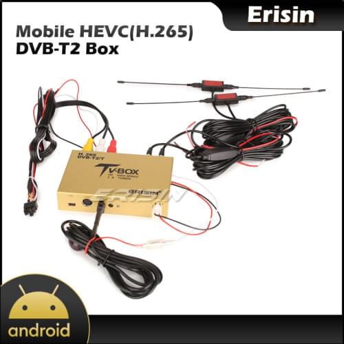 Erisin 338-HC Car Mobile Digitale TV Box HDTV DVB-T2 Receiver HEVC H.265 H.264 HDMI USB 160km/h