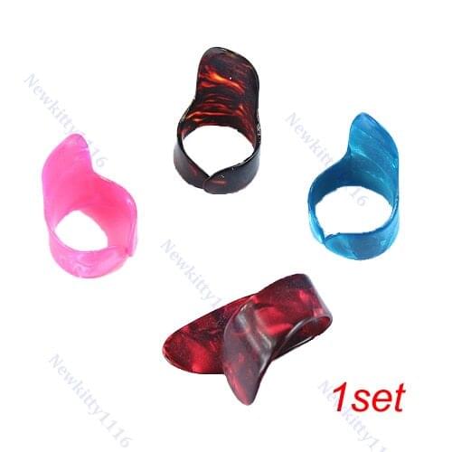 B39Hot Sell Plastic 1 Thumb And 3 Finger Nail Guitar Picks Plectrums