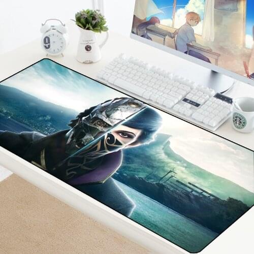 Dishonored Large Mousepad Gamer Gaming Mouse Pad Laptop Accessories Padmouse Ergonomic Desk Mat Computer Keyboard Pad for Mouse