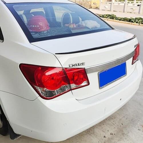 CEYUSOT For Universal Spoiler Accessories NEW OLD Chevrolet Cruze PU Material CAR Trunk Black Rear Lip WING Tail Refit Body Kit