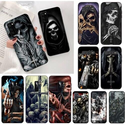 Grim reaper skull skeleton Phone Case for Samsung Galaxy S20 FE plus Ultra S6 S7 edge S8 S9 plus S10 5G lite 2020