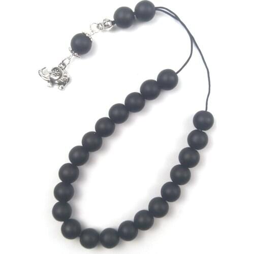 Black Matt 10mm crystal beads bracelets hand misbaha accessories prayer beads Jewelry Worry beads