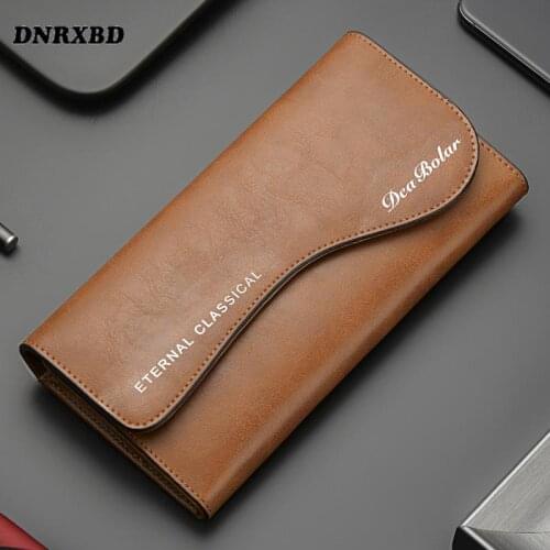 Business Men Clutch Bag cartera Large Capacity Cell Phone Pocket Coin Purse Quality zipper purse Multifunction Wallet For Men