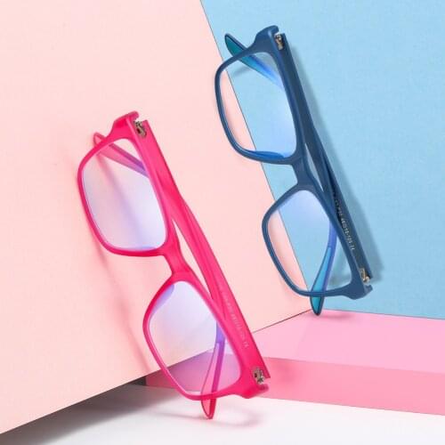 Kids Computer Glasses TR90 Rectangle Eyewear Frames Anti-blue Light Children Prescription EyeGlasses Optics Frame for Girls Boys