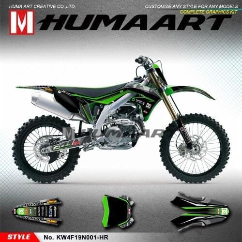 HUMAART Complete Graphics Racing Stickers Dirt Bike Decal Kit for KX450F KXF450 KXF 450 2019 2020 2021