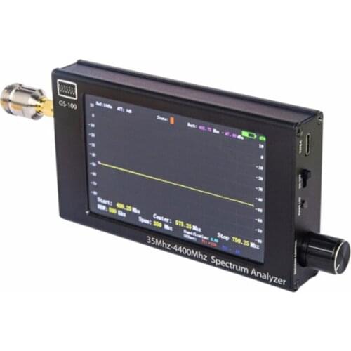 Gs100 4.3inch Screen Hand Held Spectrum Analyzer 35m-4400mhz Hand Held Spectrum Analyzer Spectrum Analyzer