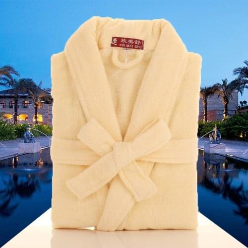 Terry Robe Women 100% Cotton Bathrobe Lovers Robes Bathrobe Solid Towel Fleece Long Robe Sleepwear Bridesmaid Robe White