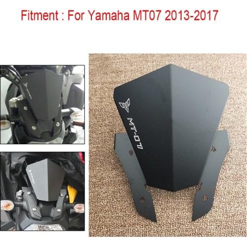 MT07 Motorcycle CNC Motorbike Windshield Windscreen Cover For Yamaha MT07 MT-07 MT 07 2013 2014 2015 2016 2017