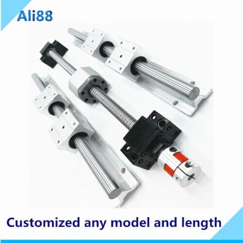 16mm linear guide Rail 2pcs SBR16 700/750mm+SBR16UU linear bearing+ball screw set RM1605 SFU1605 with BK12BF12 CNC parts